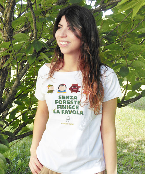 T-shirt donna “Senza foreste finisce la favola”