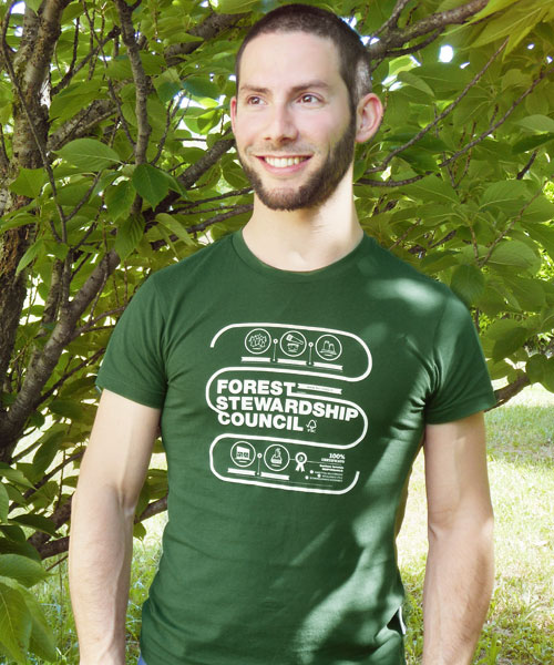T-shirt uomo infografica / FSC Green